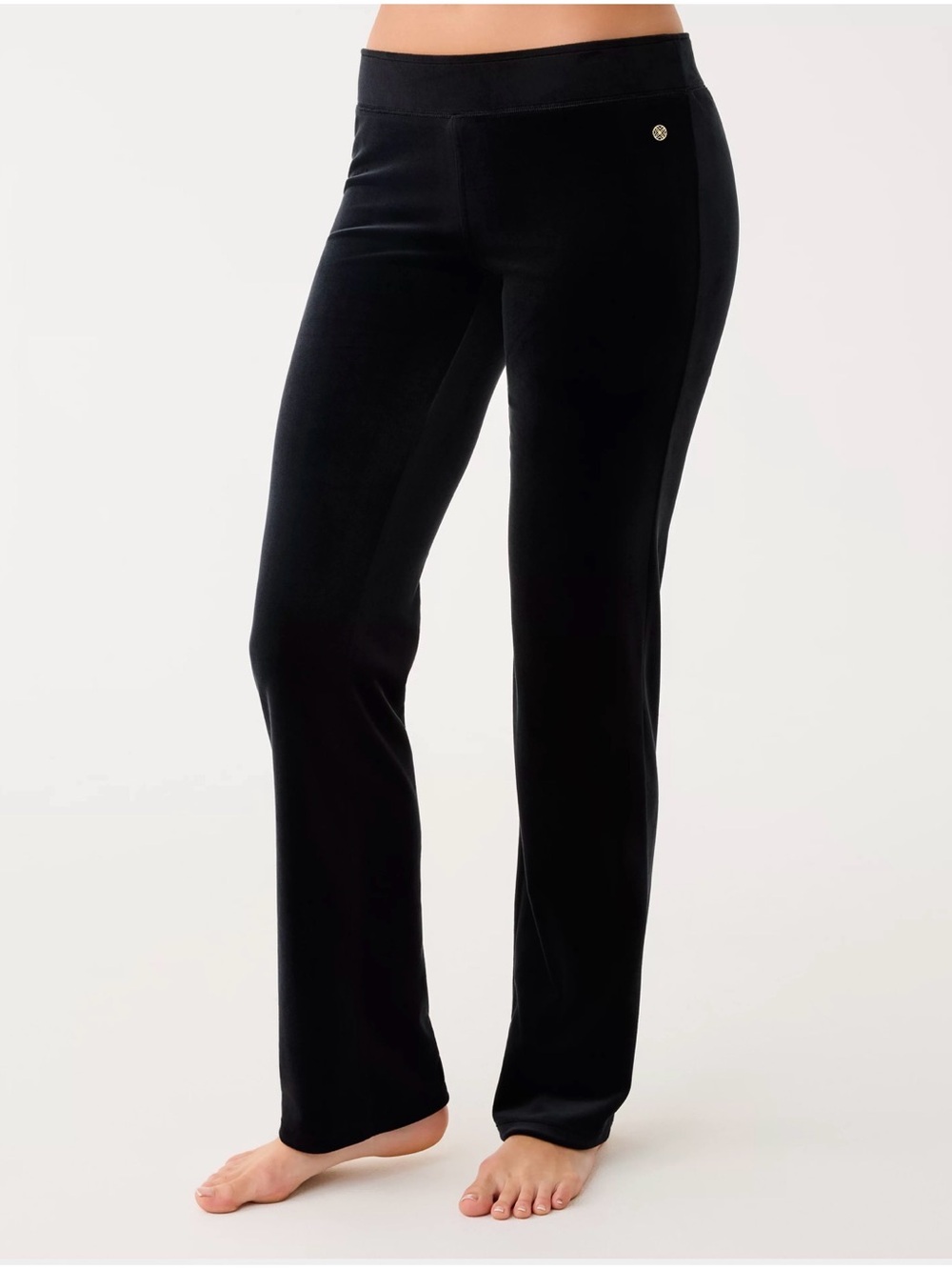 NWT Lilly Pulitzer XXL 33" Dorsey Velour Pant “Noir”